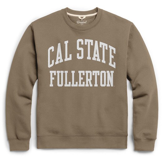 Cal State Fullerton Essential Fleece Crew - Driftwood